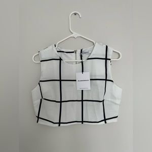 Glamorous crop top with zipper on the back